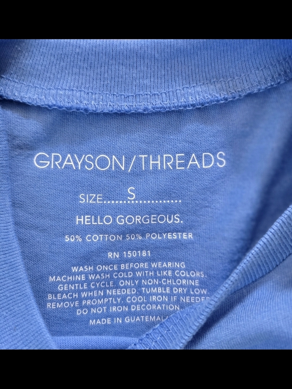Grayson Threads Blue "SELF LOVE CLUB" Graphic Tee-Size SM NWT - Picture 3 of 3